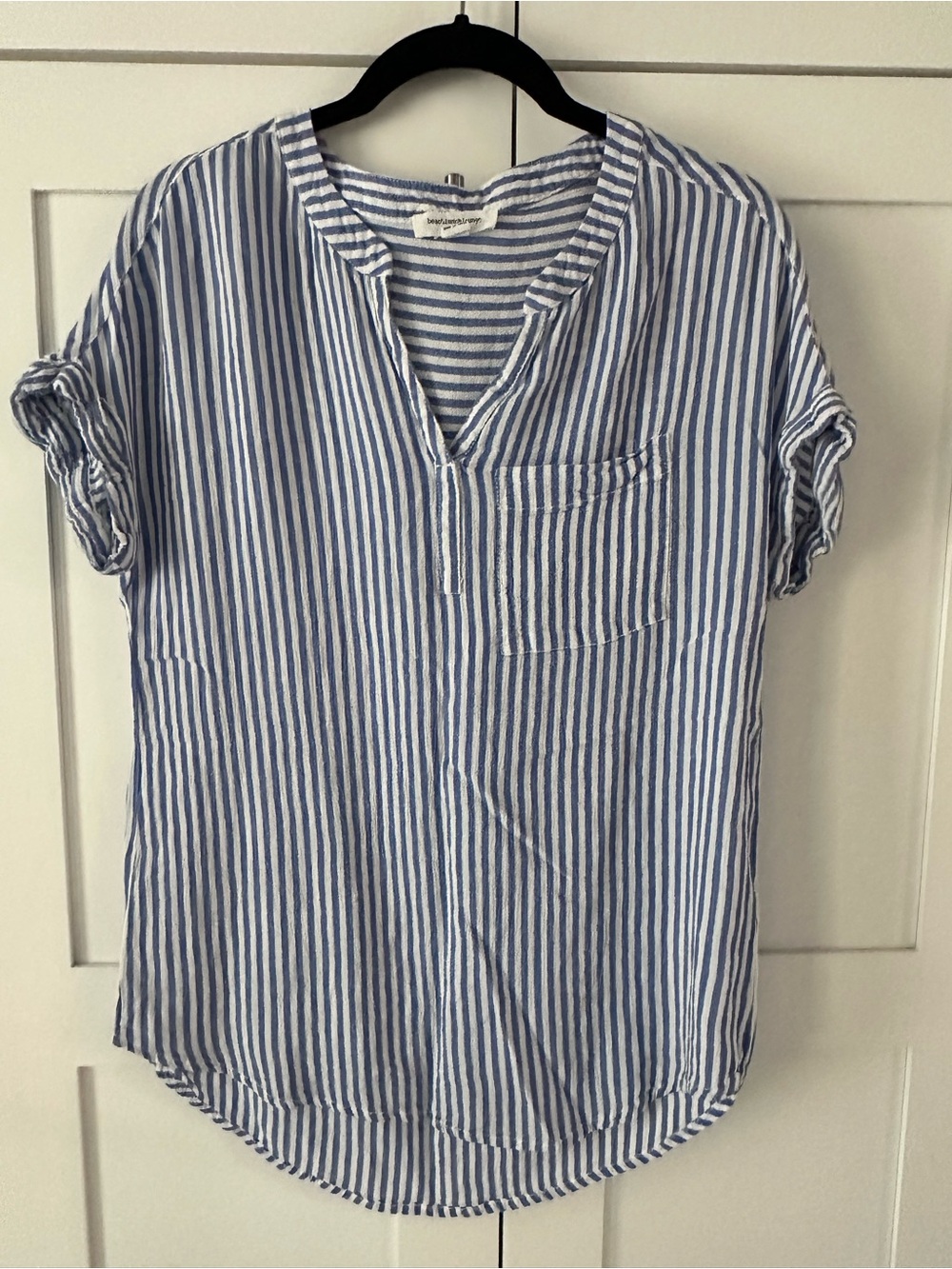 beachlunchlounge Blue & White Striped Top
